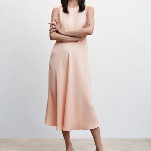 NWT Mango Ballet Pink flowy midi dress